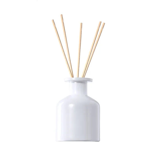 Aroma diffuser with glass bottle and wooden diffuser sticks
