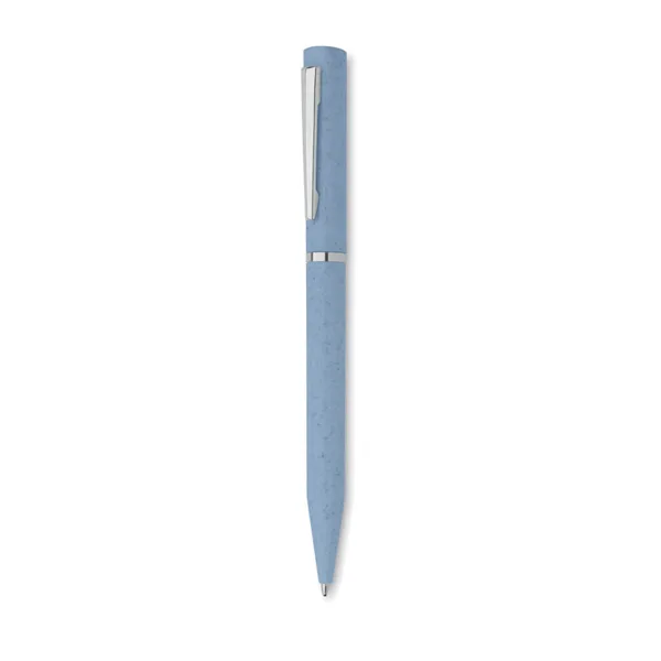 Wheat straw/ABS twist ball pen blue ink