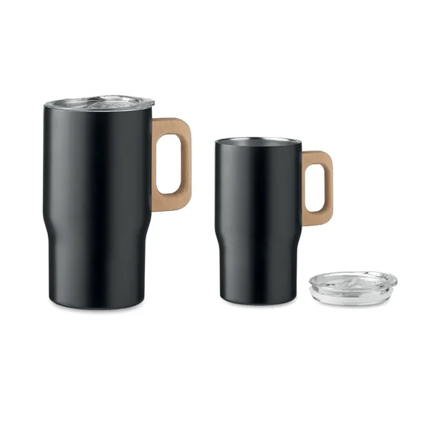Double wall tumbler in recycled stainless steel