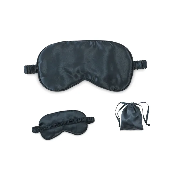 Eye mask in soft polyester with pouch