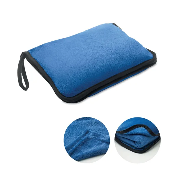 2 in 1 travel flannel blanket and/or pillow set in 220 gr/m2