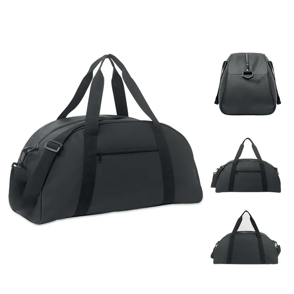 Duffle bag in soft PU with bottom foam reinforcement