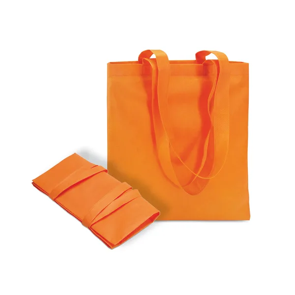 Nonwoven shopping bag with long handles