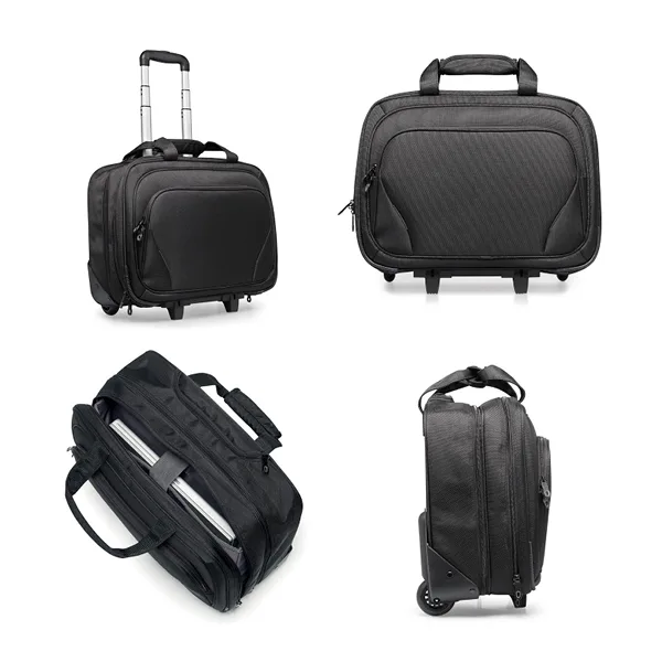 Business trolley including a 17 inch laptop pocket and 10 inch tablet pocket