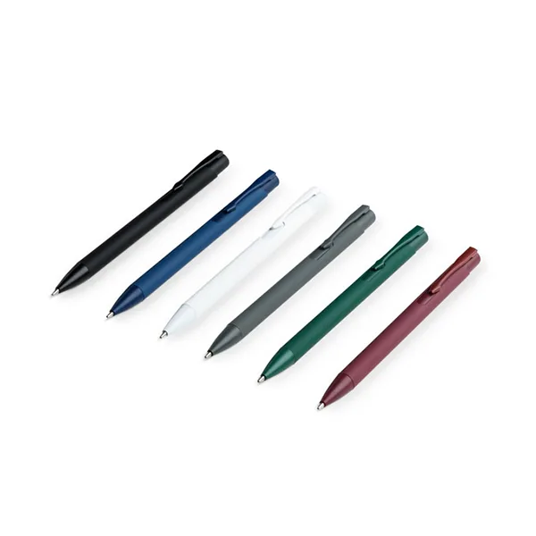 Recycled aluminium (100% rAL) ballpoint pen with rubber finish