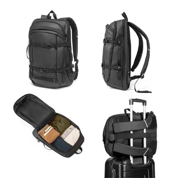 Laptop backpack in 900D, high-density recycled polyester