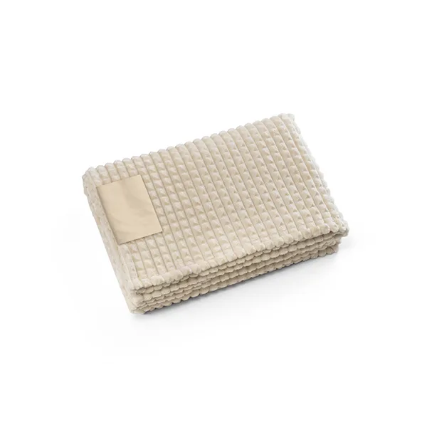 Blanket in recycled polyester (100% rPET) with a stitched detail for personalisation