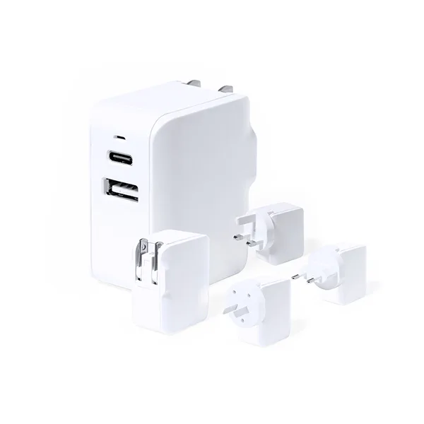 Complete plug adapter with a compact and portable design