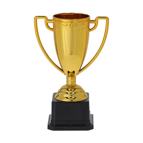 Trophy with an elegant shiny golden finish