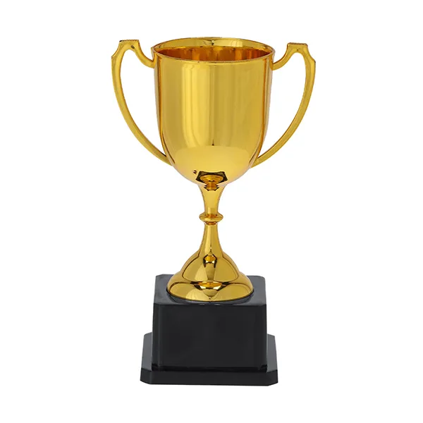 Trophy with an elegant shiny golden finish