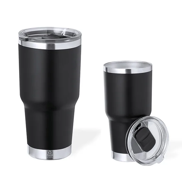 Insulated cup made of recycled stainless steel, double walled, 600 ml capacity